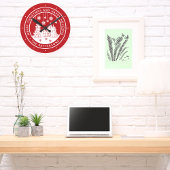 Merry Kerstmis Prettige feestdagen Winter Geperson Ronde Klok