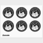 Merry Kerstmis Prettige feestdagen Winter Geperson Ronde Sticker (Vel)