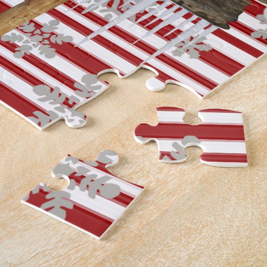 Merry Kerstmis Puzzle Elf Legpuzzel (Zijkant)