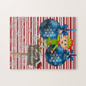 Merry Kerstmis Puzzle Elf Legpuzzel (Horizontaal)