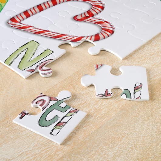 Merry Kerstmis Puzzle Noel Elf Legpuzzel (Zijkant)