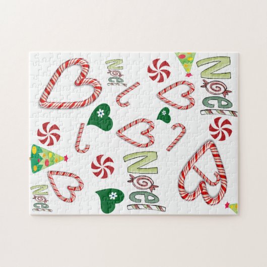 Merry Kerstmis Puzzle Noel Elf Legpuzzel (Horizontaal)