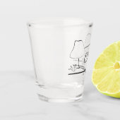 Merry Kerstmis  retro-muissymbool Shot Glas (Links)