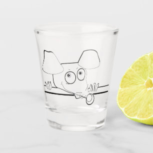 Merry Kerstmis  retro-muissymbool Shot Glas