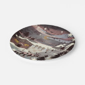 Merry Kerstmis  retro olidish grunge art sn Papieren Bordje (Gekanteld)