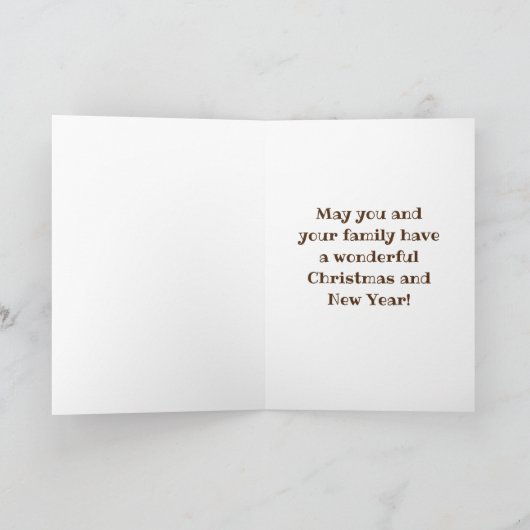 Merry Kerstmis Rockefeller Owl Hot Chocolade Kaart (Binnen)