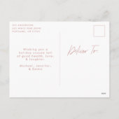 Merry Kerstmis Roos Script 6 Foto Collage Feestdagenkaart (Achterkant)