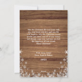 Merry Kerstmis Rustic 4 Fotogroet Feestdagenkaart (Achterkant)