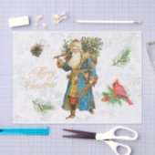 Merry Kerstmis Santa Claus Collage Tissuepapier (Craft)