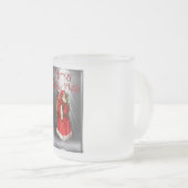 Merry Kerstmis Santa Design Matglas Koffiemok (Voorkant rechts)