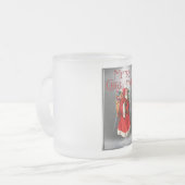 Merry Kerstmis Santa Design Matglas Koffiemok (Voorkant links)