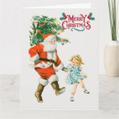 Merry Kerstmis  santa Holiday Kaart (Voorkant)