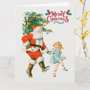 Merry Kerstmis  santa Holiday Kaart