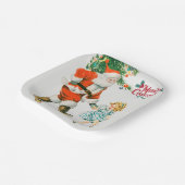 Merry Kerstmis  santa Holiday Papieren Bordje (Gebogen)