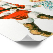 Merry Kerstmis santa Holiday Poster (Hoek)