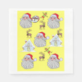 Merry Kerstmis  Santa Napkins Servet (Voorkant)