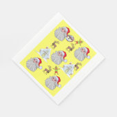 Merry Kerstmis  Santa Napkins Servet (Hoek)