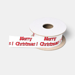 Merry Kerstmis satan Ribbon Satijnen Lint