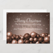 Merry Kerstmis Sepia Tone Ornaments Flat Card Feestdagenkaart (Voorkant / Achterkant)