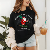 Merry Kerstmis Skiing Santa Winter Persoonlijk Tri-Blend Shirt