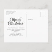 Merry Kerstmis Snow Corporate Holiday Briefkaart (Achterkant)