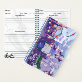Merry Kerstmis Snowman Cafe Notitieboek (Binnen)