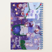 Merry Kerstmis Snowman Cafe Notitieboek (Achterkant)