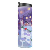 Merry Kerstmis Snowman Cafe Thermosbeker (Geroteerd rechts)