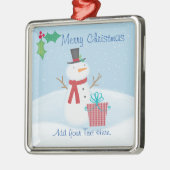 Merry Kerstmis Snowman Ceramic Ornament (Links)