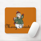 Merry Kerstmis Snowman Dress Mousepad Muismat (Met muis)