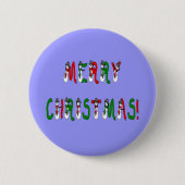 Merry Kerstmis Snowman Font Button (Voorkant)
