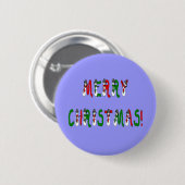 Merry Kerstmis Snowman Font Button (Voorkant /achterkant)