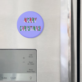 Merry Kerstmis Snowman Font Magnet