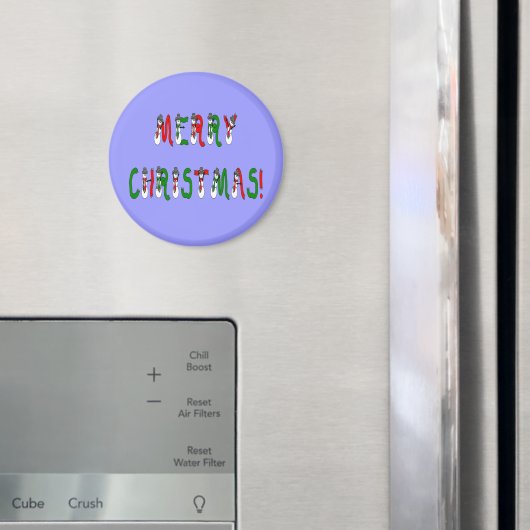 Merry Kerstmis Snowman Font Magnet (Insitu (Koelkast))