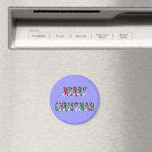 Merry Kerstmis Snowman Font Magnet (Insitu (Vaatwasser))