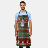 Merry Kerstmis Snowman Waterverf Pset w Holly Schort (Gedragen)