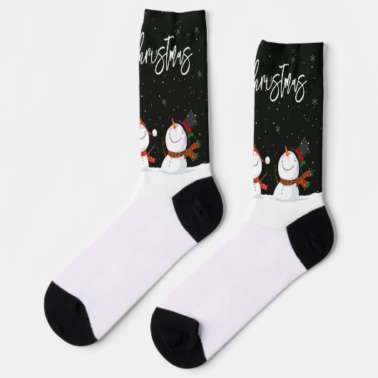 Merry Kerstmis Snowmen Socks Sokken (Links)