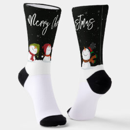 Merry Kerstmis Snowmen Socks Sokken
