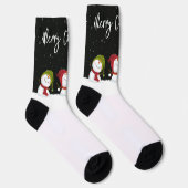 Merry Kerstmis Snowmen Socks Sokken (Rechts)