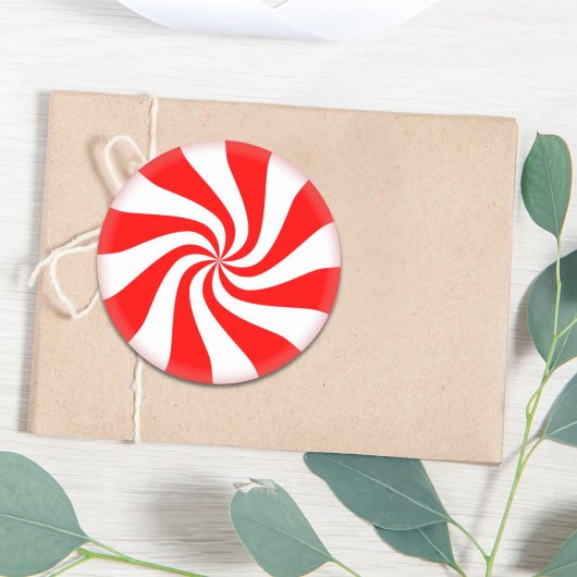 Merry Kerstmis Spearmint swirl peppermint Snoep Ronde Sticker