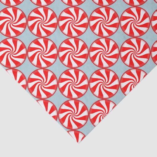 Merry Kerstmis Spearmint swirl peppermint Snoep Tissuepapier (Detail)
