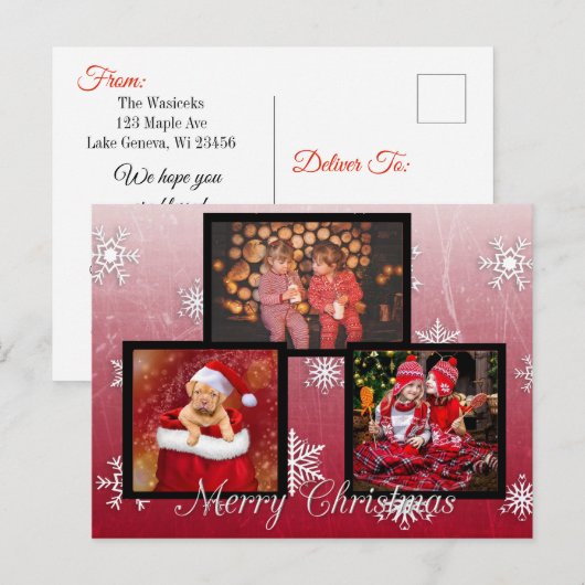 Merry Kerstmis - Specialized Foto Briefkaart (Voorkant / Achterkant)