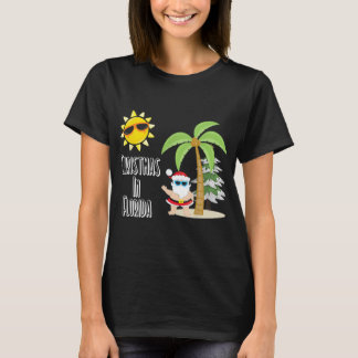 Merry Kerstmis, stijl Santa Summer Beach T-shirt