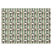 Merry Kerstmis Tablecloth, Green Pset Penguin Tafelkleed (Voorkant (Horizontaal))