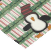 Merry Kerstmis Tablecloth, Green Pset Penguin Tafelkleed (Gekanteld)