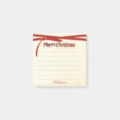 Merry Kerstmis Tartan Pattern Typografie Post-it® Notes (Voorkant)