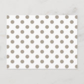 Merry Kerstmis Taupe Beige Polka Dots Briefkaart (Achterkant)