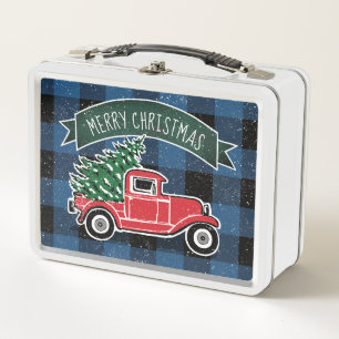 Merry Kerstmis  Truck Blue Buffalo Pset