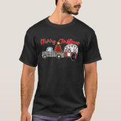 Merry Kerstmis  Truck Camper Full Timer Rv T-shirt (Voorkant)