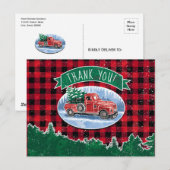 Merry Kerstmis  Truck Dank u Briefkaart (Voorkant / Achterkant)